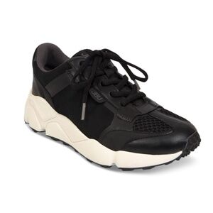 JBU Women’s Silene Athletic Sneakers Black Vegan Suede & Mes